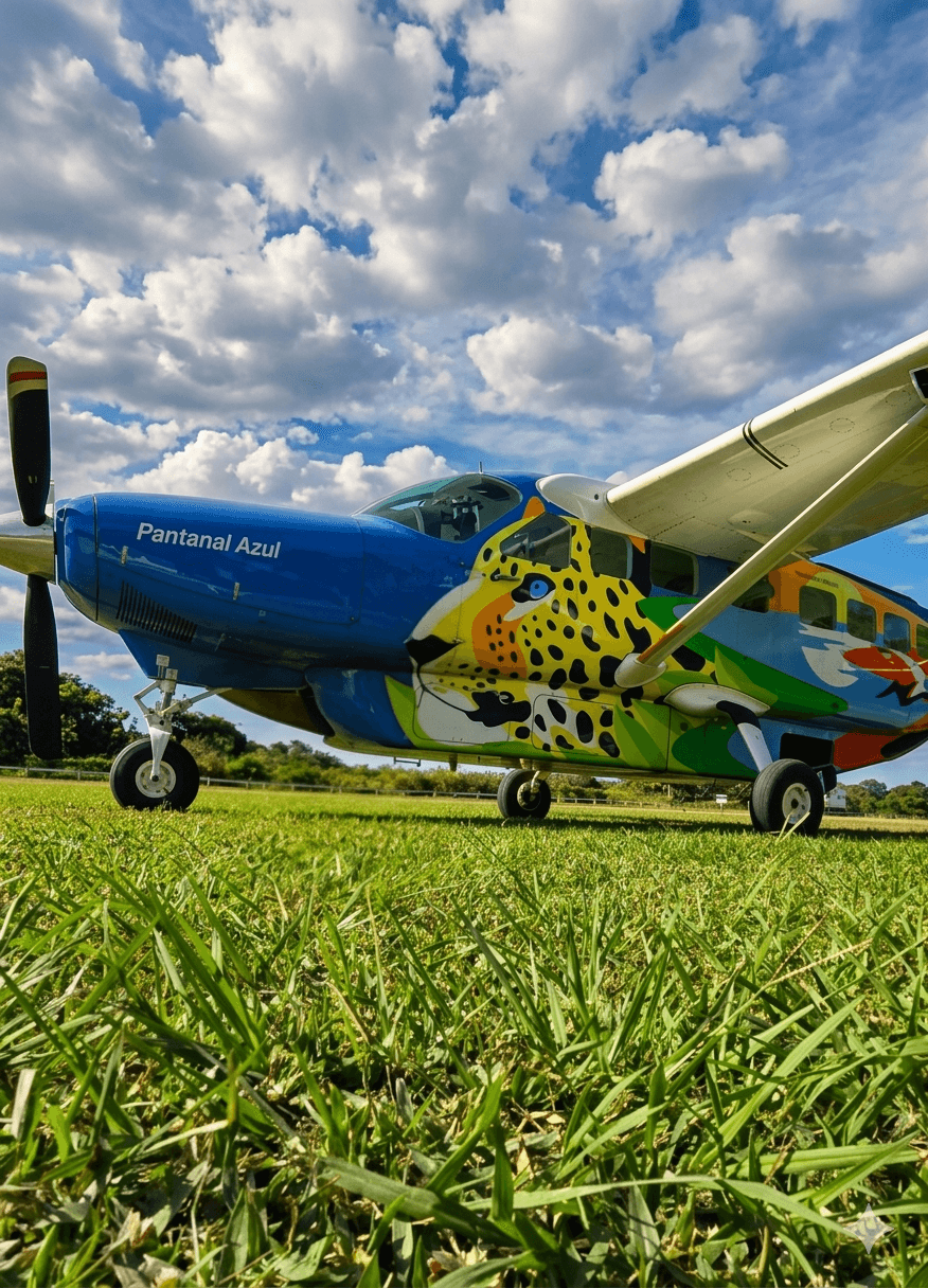 Private aircraft on runway